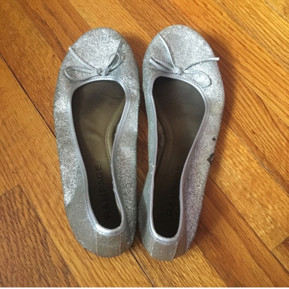 Holo Silver Ballet Flats